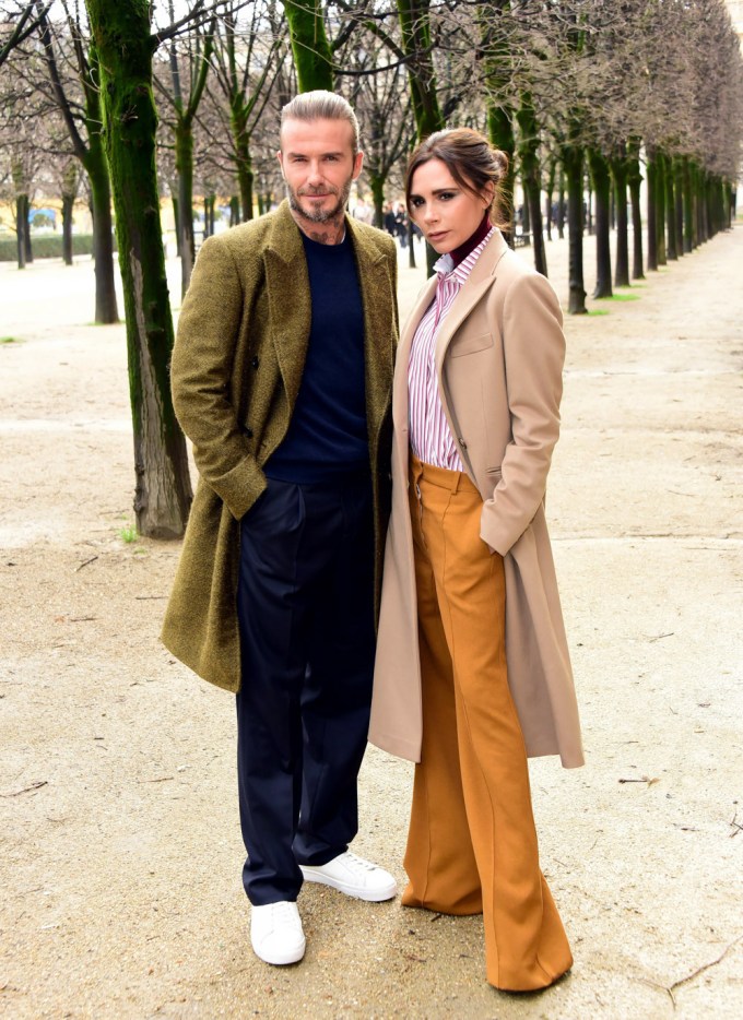 David and Victoria at the Louis Vuitton show