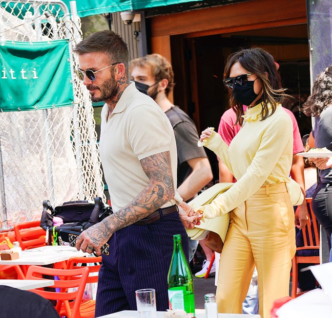 David Beckham & Victoria Beckham Enjoy Lunch