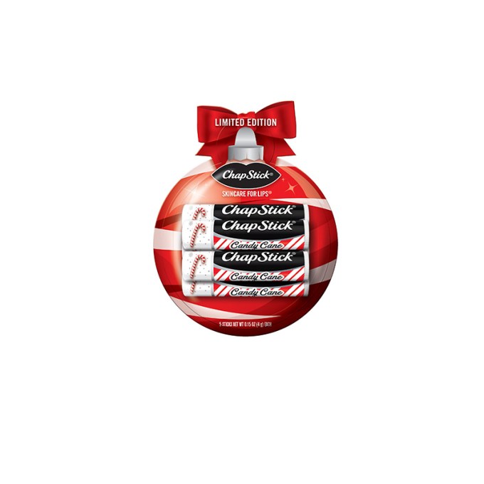 Chapstick Holiday 5 Count Candy Cane Ornament