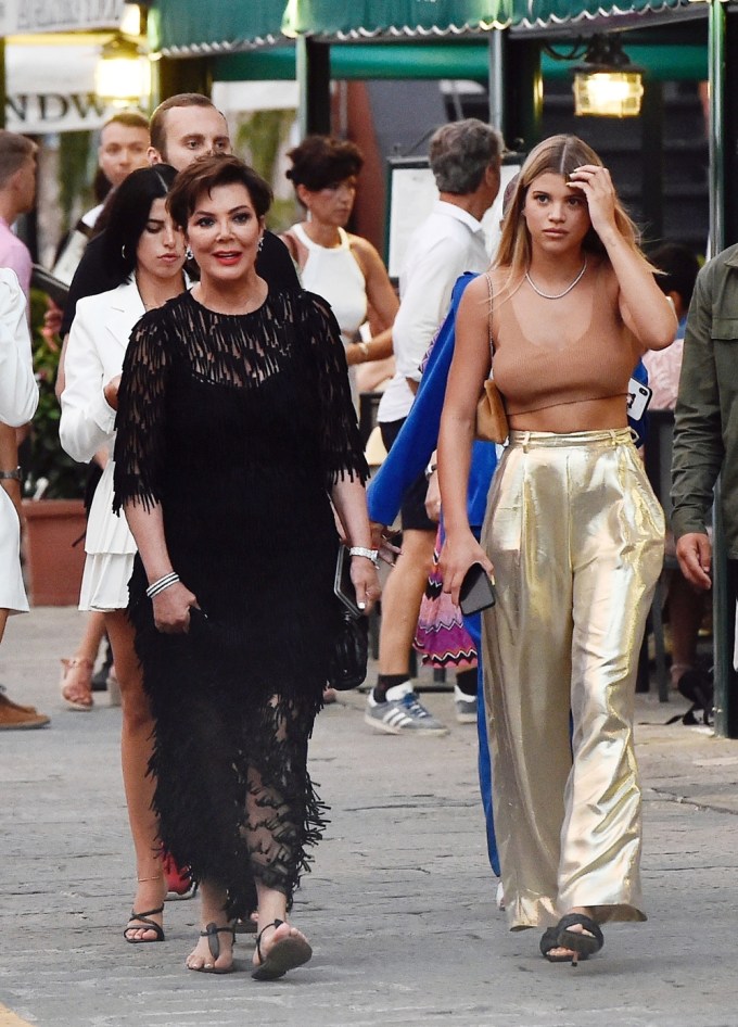 Sofia Richie & Kris Jenner In Italy