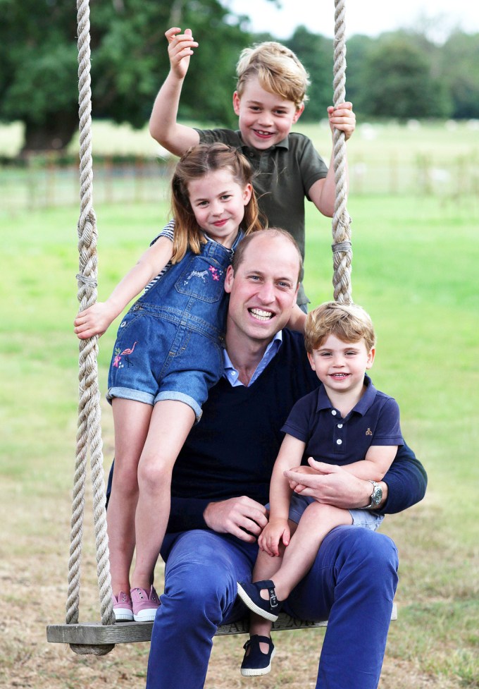 Prince William Poses With His 3 Kids