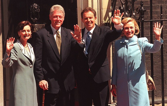 Bill Clinton with Tony Blair