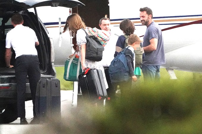 Ben Affleck Takes His Kids To The Airport After His Wedding