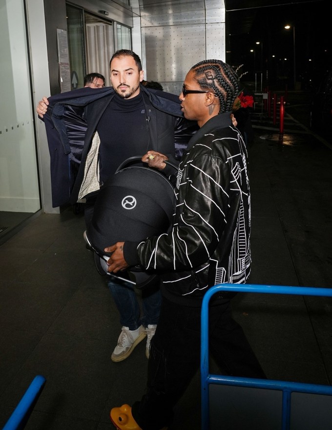 A$AP Rocky & his son depart Milan