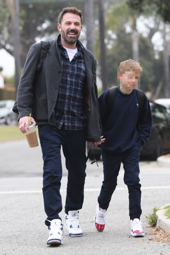 Ben Affleck with his son