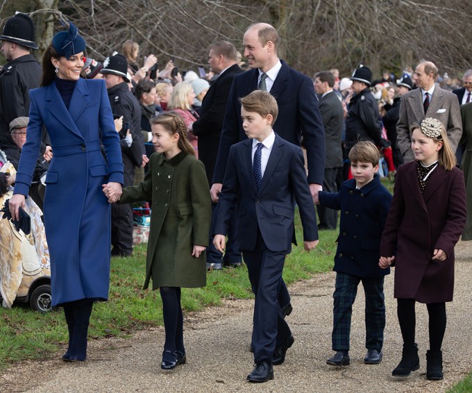 Prince William and Kate Middleton With Their Kids on Christmas Day